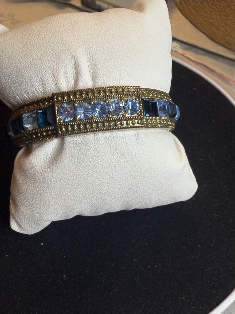 Heidi Daus Gold-Tone Bracelet with Blue Crystals
